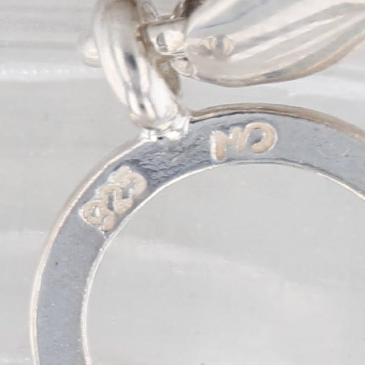 Sterling Silver Circle Link Cable Chain Bracelet 7" 10.3mm