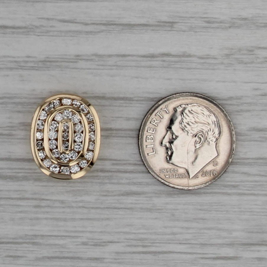 Richard Klein 0.60ctw Diamond Slide Bracelet Charm 14k Yellow Gold Vintage KLJCI