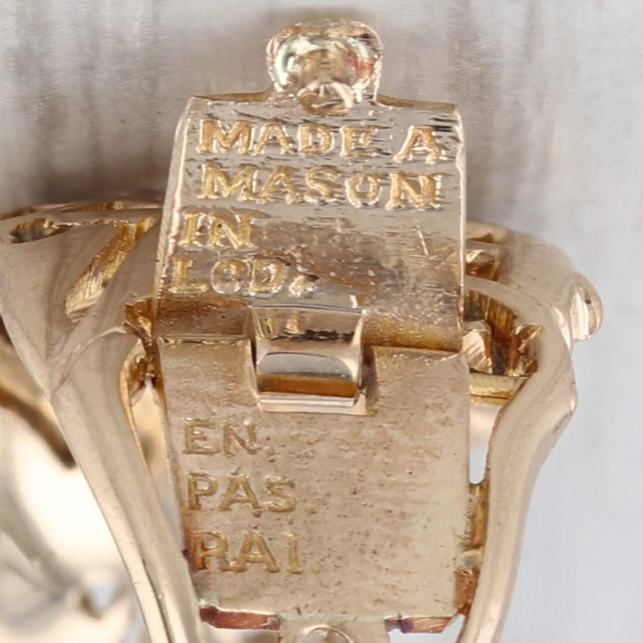 Vintage Masonic Ring 14k Gold Blue Lodge Square Compass Apron Trowel Plumb