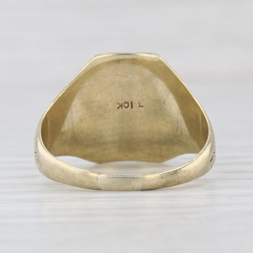 Antique Brotherhood Locomotive Firemen Engineers Ring 10k Gold Size 11.75