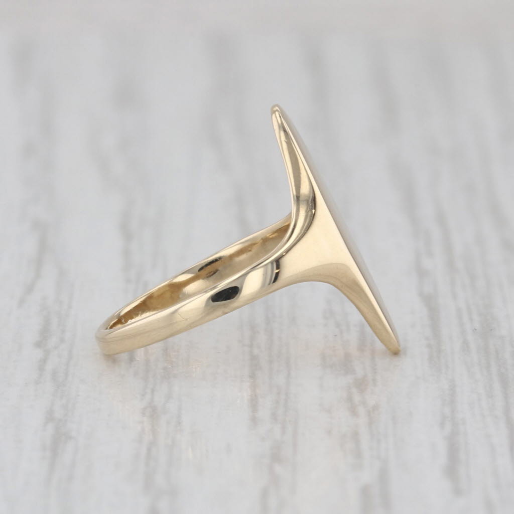 Engravable Oval Signet Ring 10k Yellow Gold Size 3.75