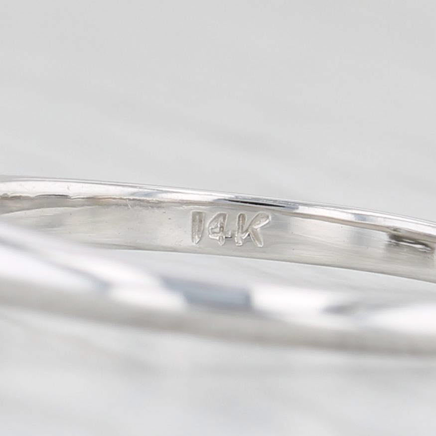 Light Gray 0.35ctw VS2 Round Diamond Solitaire Engagement Ring 14k White Gold Size 6.5