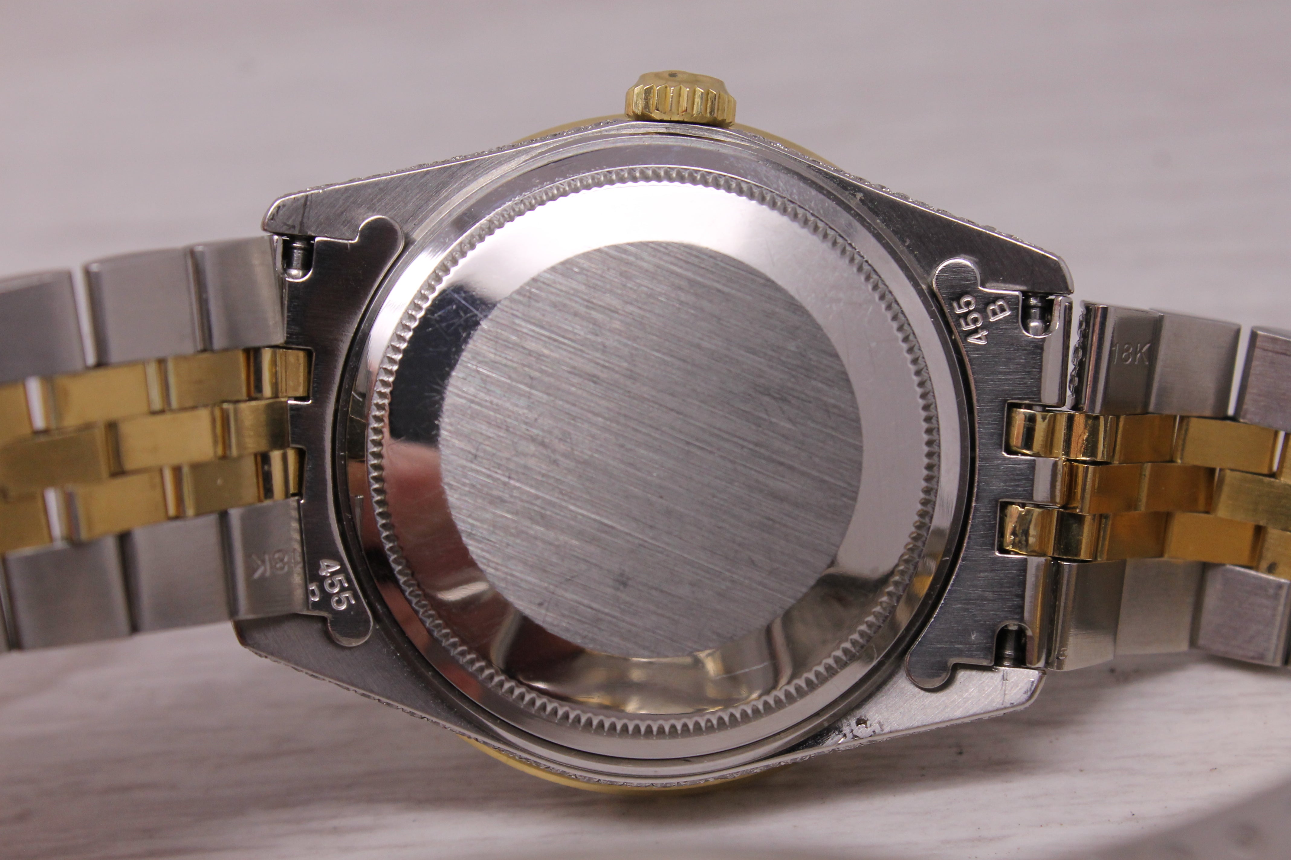 Rolex Datejust 16013 Iced Out Mens Automatic Watch 12.2ctw Natural Diamonds