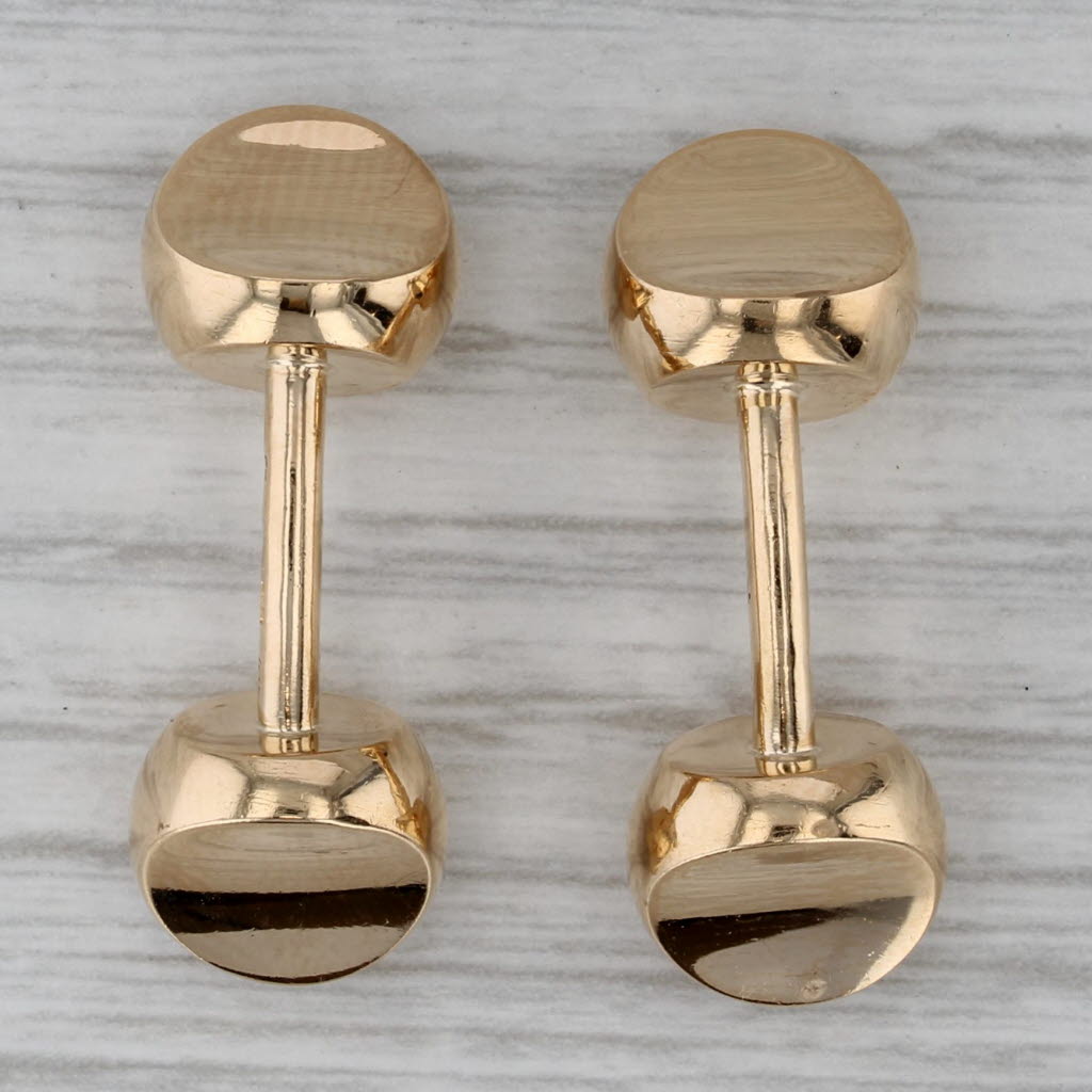 Dark Gray Vintage Van Cleef Arples French Cuff Links 18k Yellow Gold Vintage Serialized
