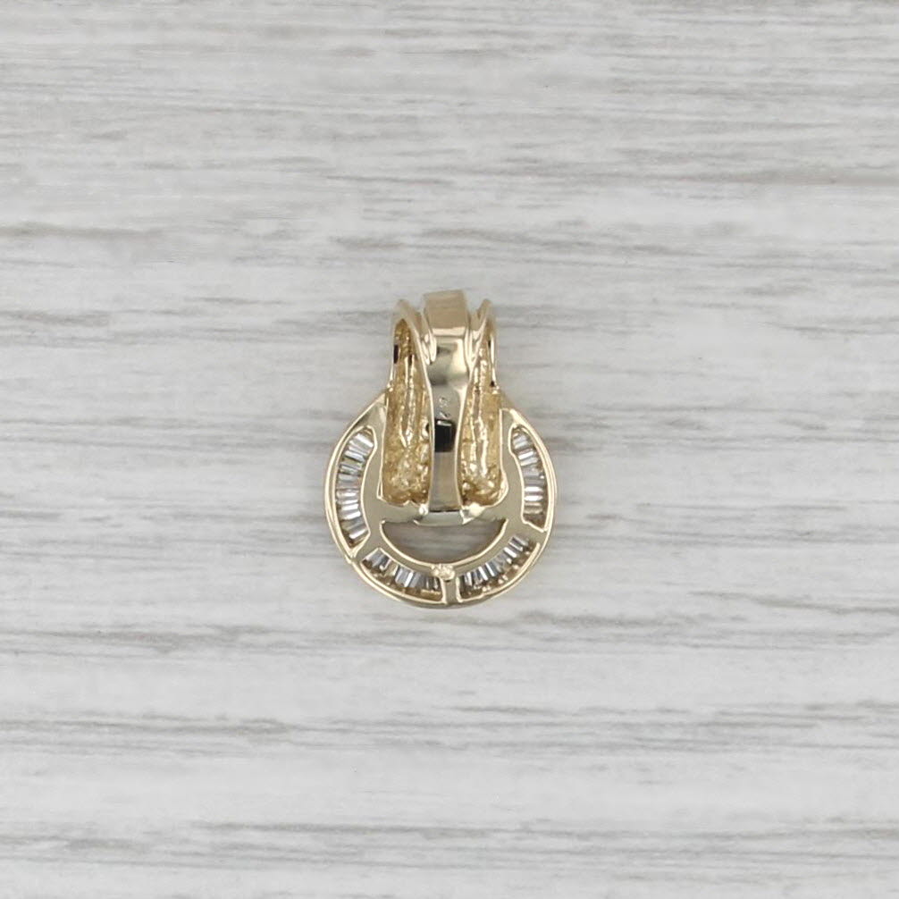 0.48ctw Emerald Diamond Pendant 14k Yellow Gold