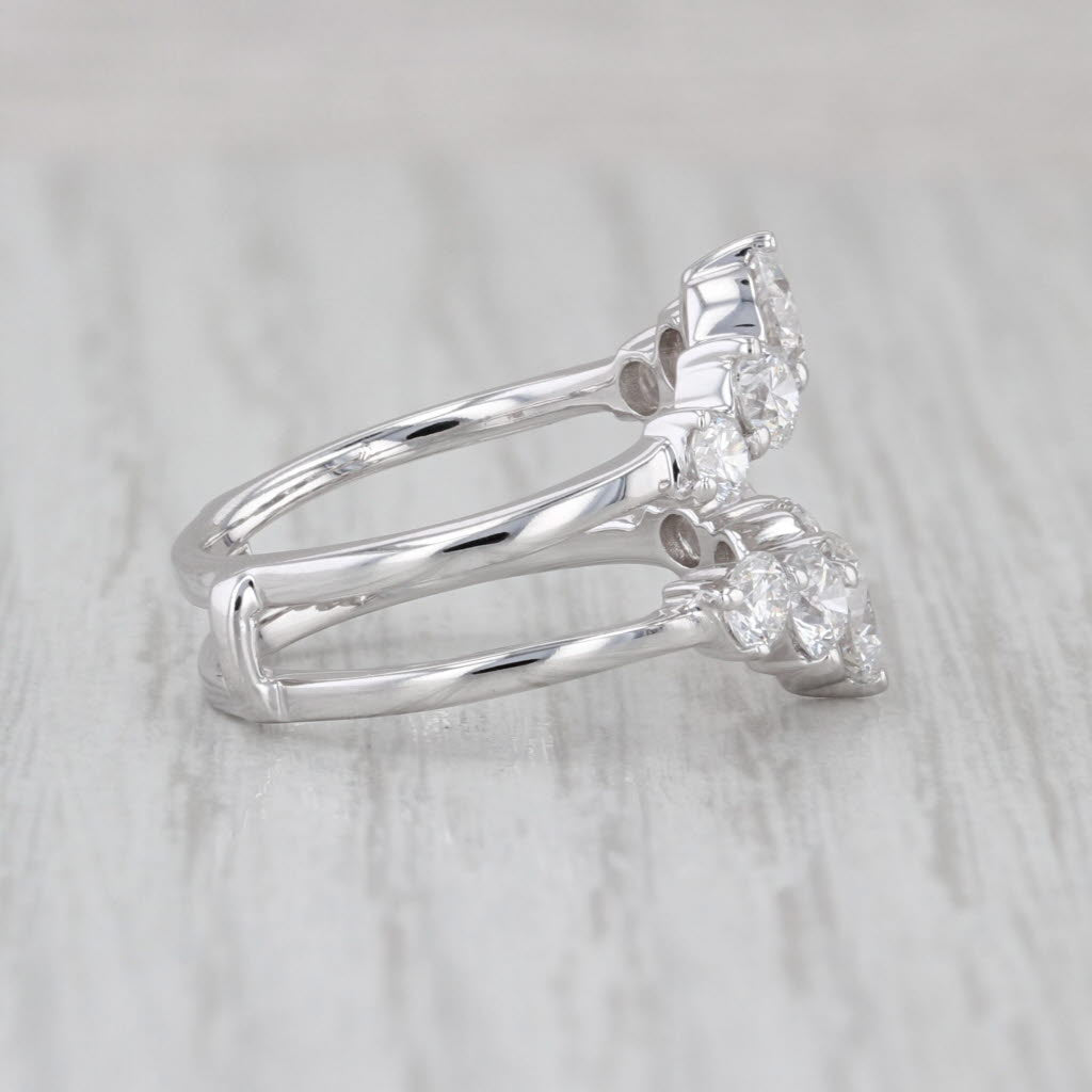 1.95ctw Lab Created Diamond Ring Jacket Guard Enhancer Wedding Bridal 14k Gold