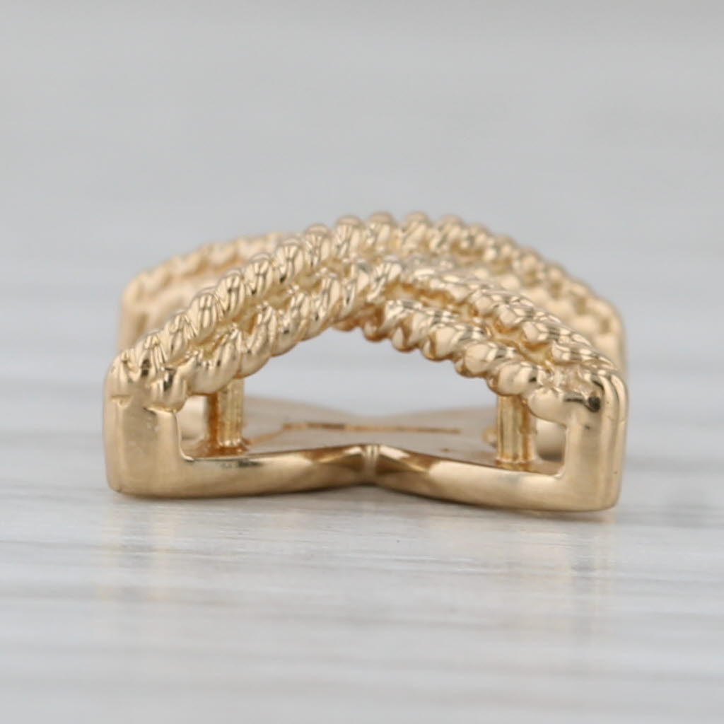 Gray Vintage Jabel X Slide Charm Bracelet Spacer 18k Yellow Gold
