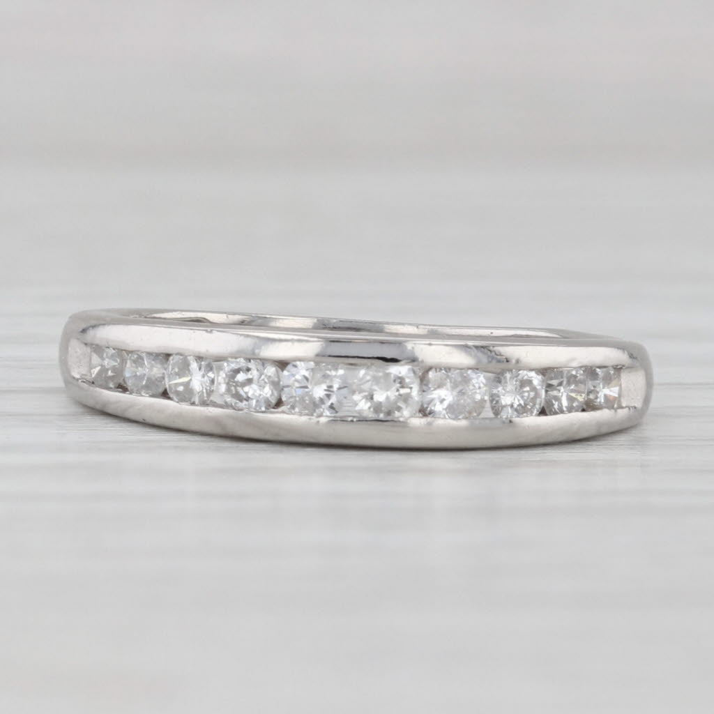 Light Gray 0.40ctw Diamond Wedding Band 950 Platinum Size 6.5 Ring Stackable Anniversary