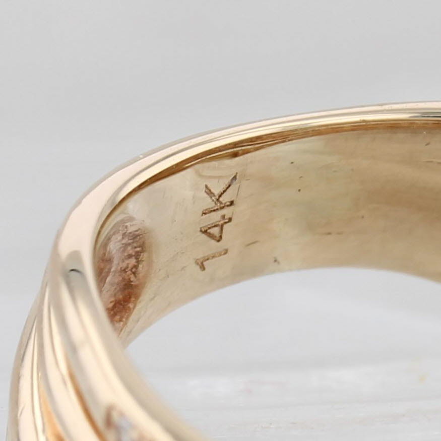 Light Gray 0.22ctw Diamond Multi-Band Ring 14k Yellow Gold Size 5.25