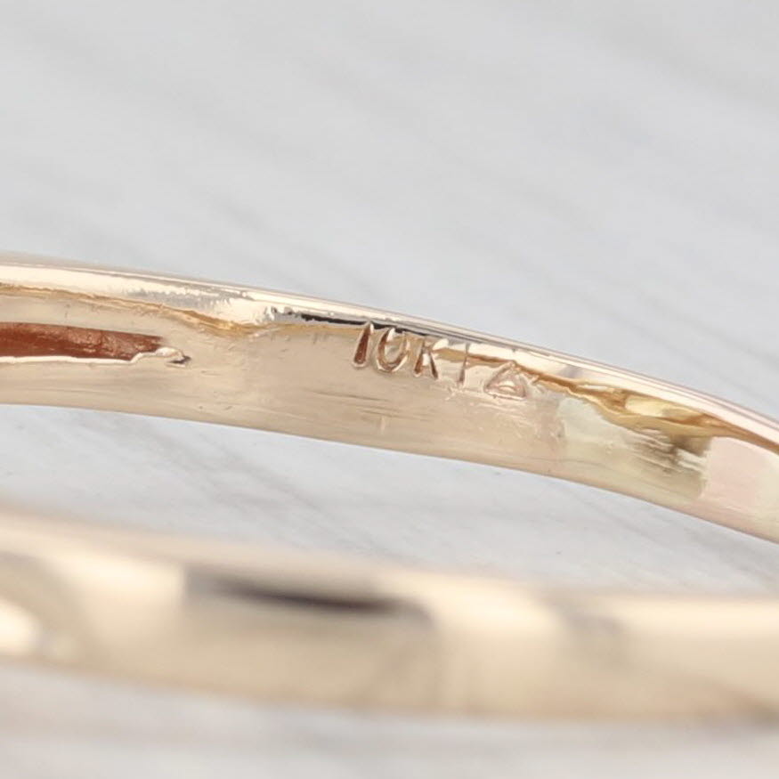 Light Gray 1.11ctw Oval Citrine Diamond Bypass Ring 10k Yellow Gold Size 8