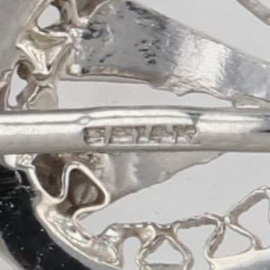 Vintage Diamond Stickpin 14k White Gold Filigree