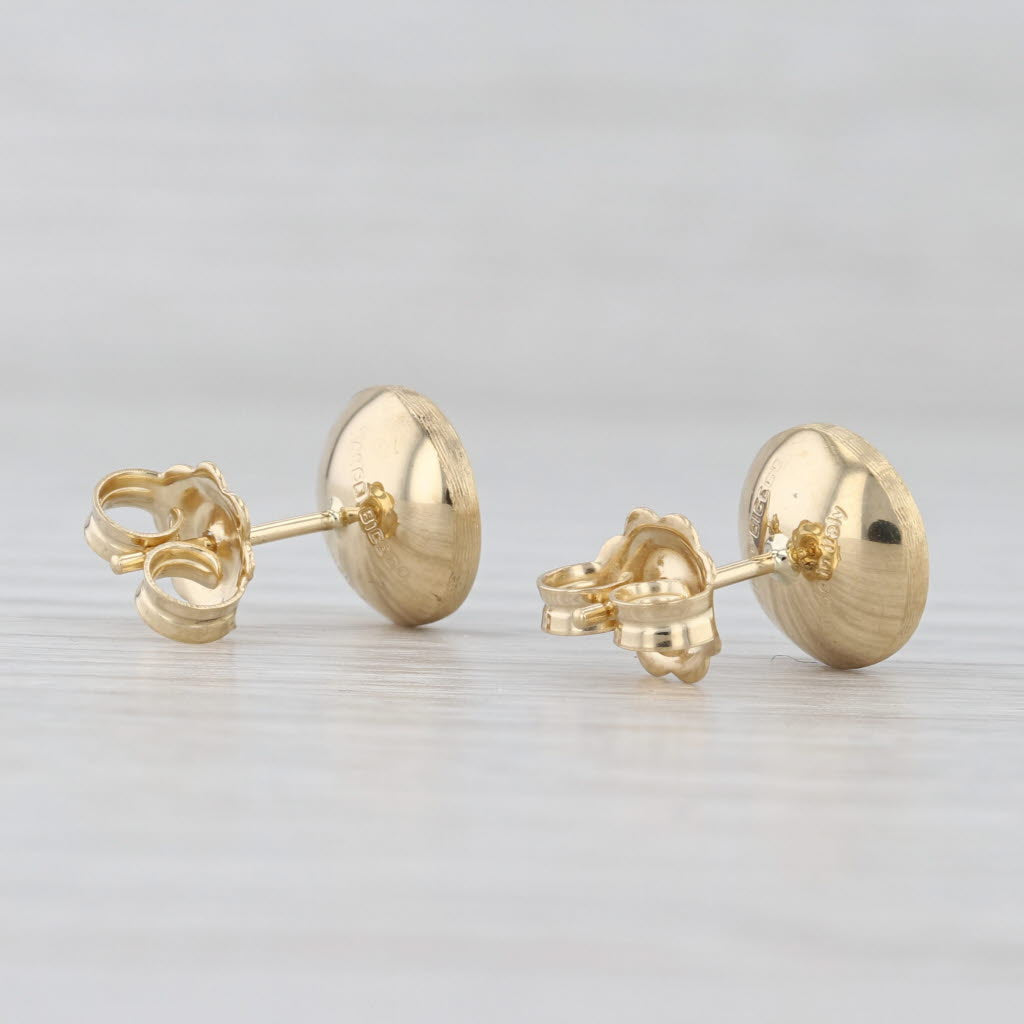 Light Gray Marco Bicego Jaipur Collection Chalcedony Stud Earrings 18k Yellow Gold