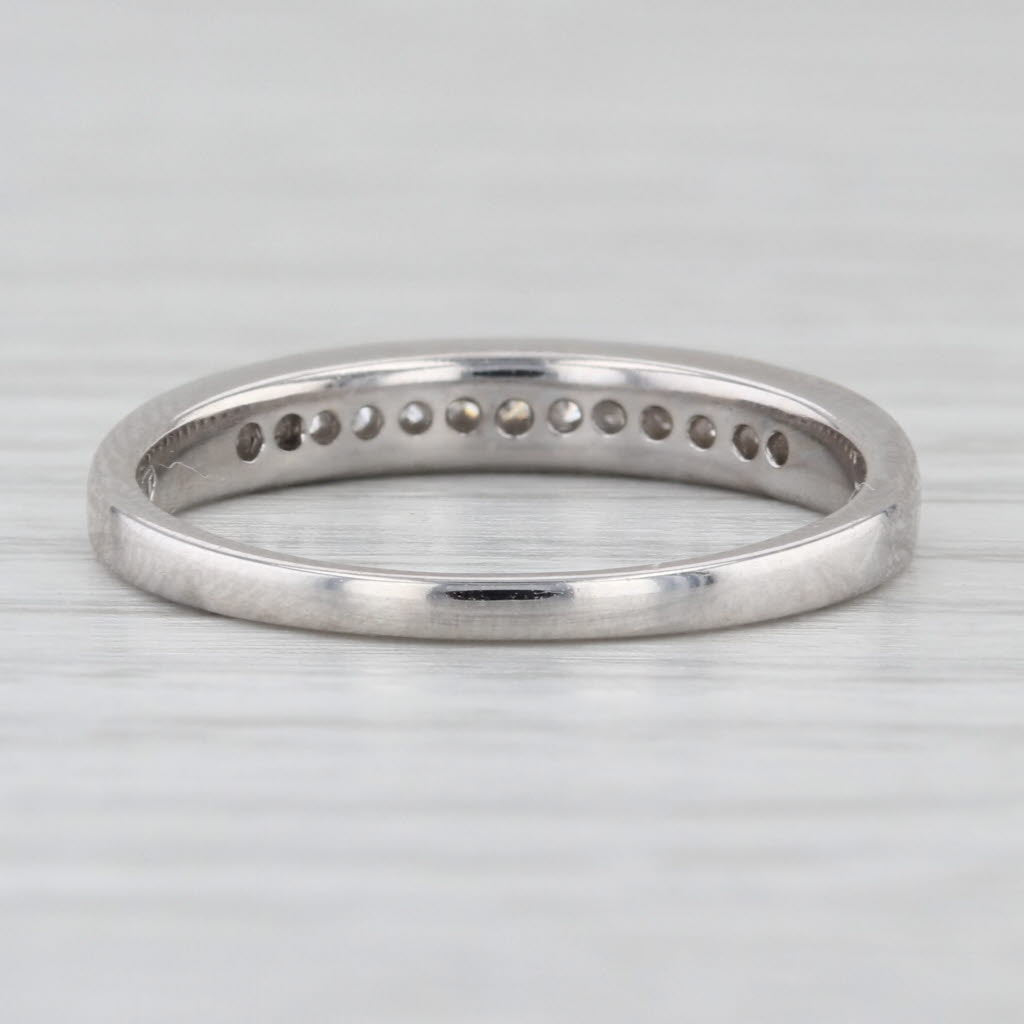 0.39ctw Classic Diamond Wedding Band 18k White Gold Stackable Anniversary Ring