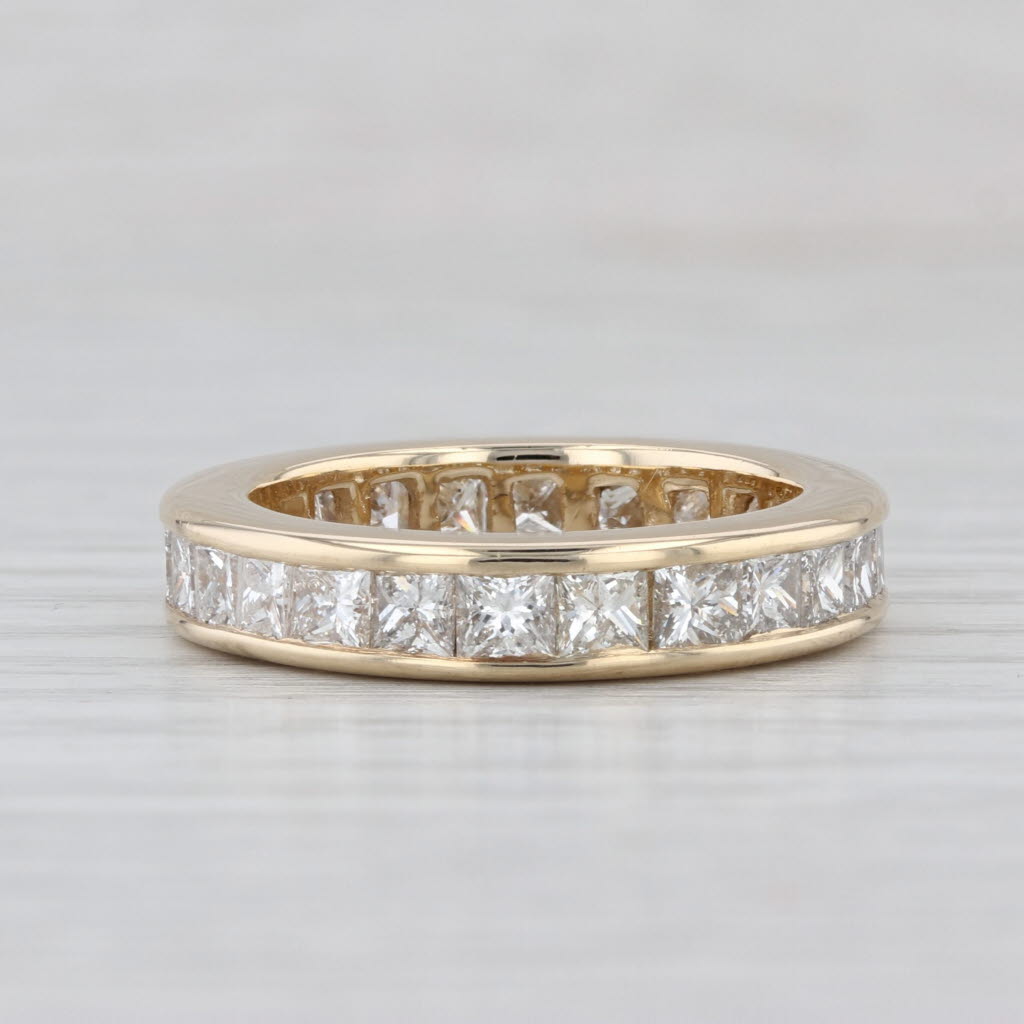 4ctw Diamond Eternity Band 14k Yellow Gold Size 8 Stackable Anniversary Ring