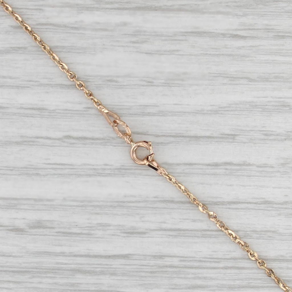 14" Cable Chain Necklace 18k Rose Gold 1.7mm