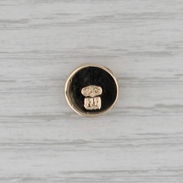 Old Victoria Ruby Flowers Slide Bracelet Charm 14k Yellow Gold Vintage