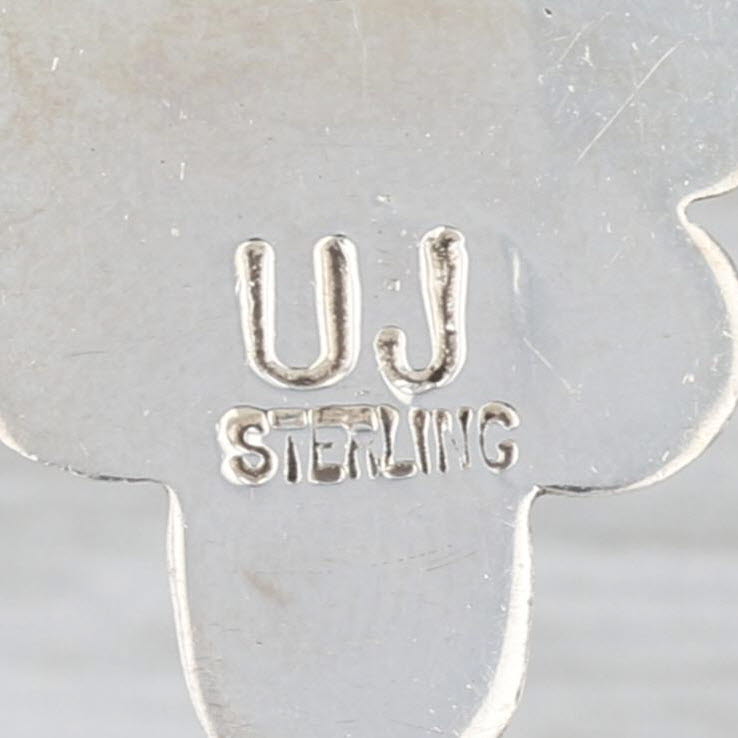 Vintage Southwestern Stabilized Turquoise Cluster Drop Earrings Sterling Silver