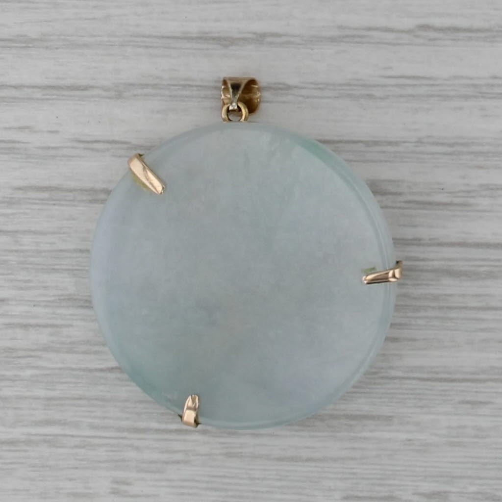 Jadeite Jade Gemstone Tree Pendant 14k Yellow Gold Cultured Pearl Statement