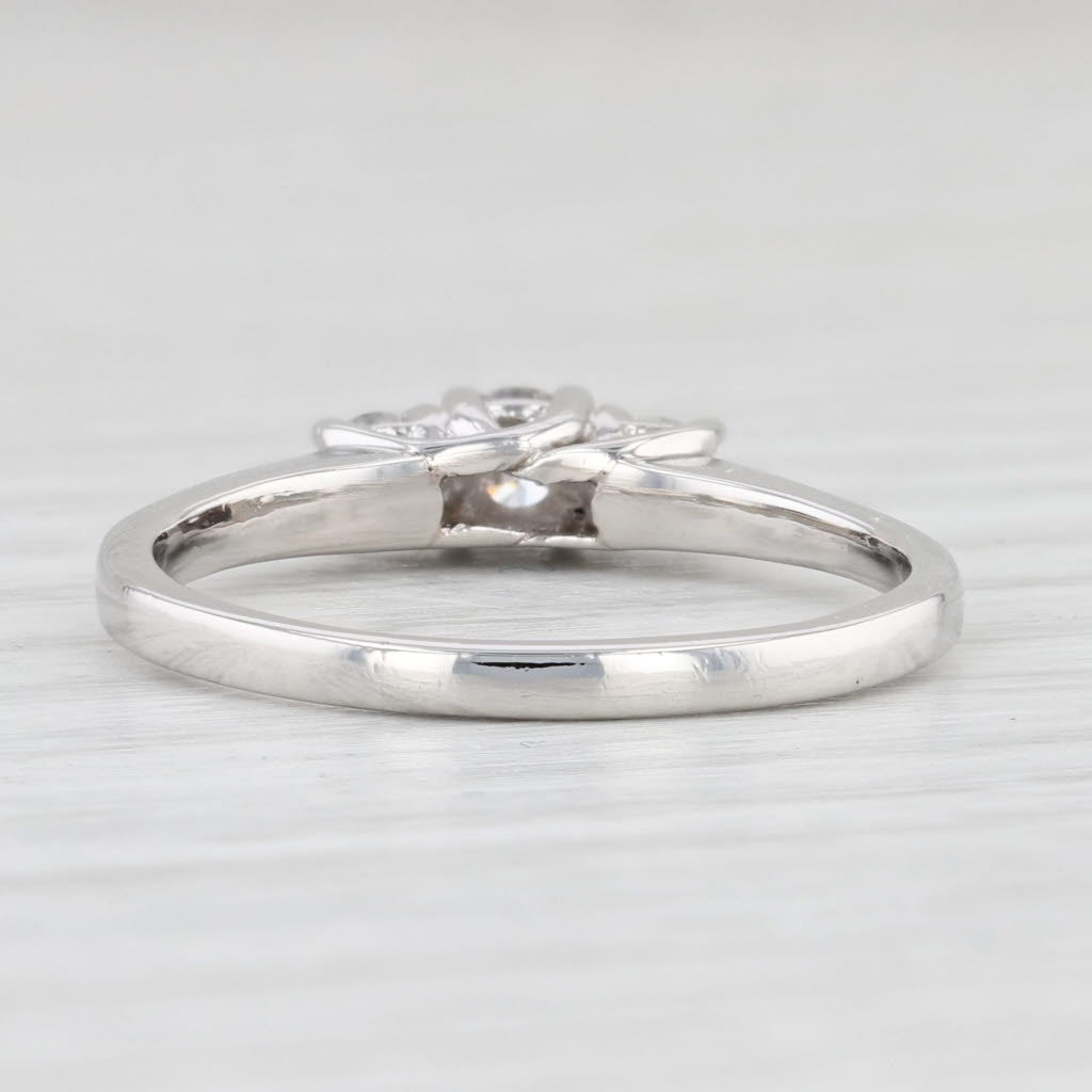 Light Gray 0.41ctw Round Diamond 3-Stone Engagement Ring Platinum Size 8.25