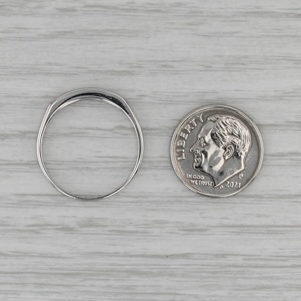 Vintage Diamond Wedding Band 900 Platinum Ring Stackable Size 8.5