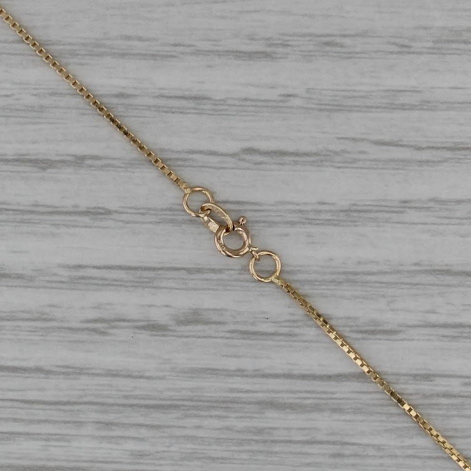 20" 0.8mm Box Chain Necklace 10k Yellow Gold