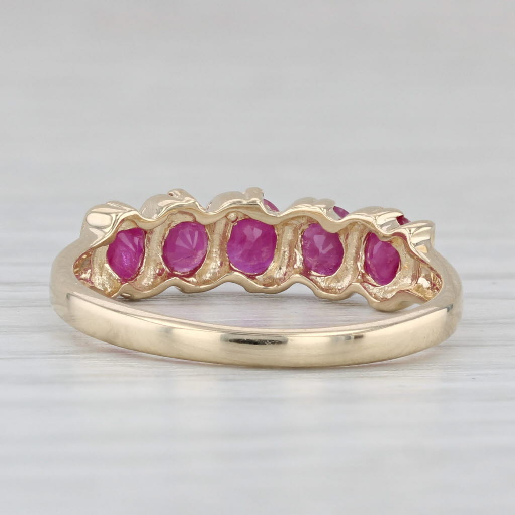 Light Gray 1.52ctw Ruby Stackable Ring 10k Yellow Gold Size 7
