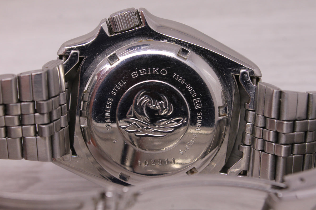Seiko Divers Automatic 200m Watch Date Stainless Steel Diver7S26-0020 SKX