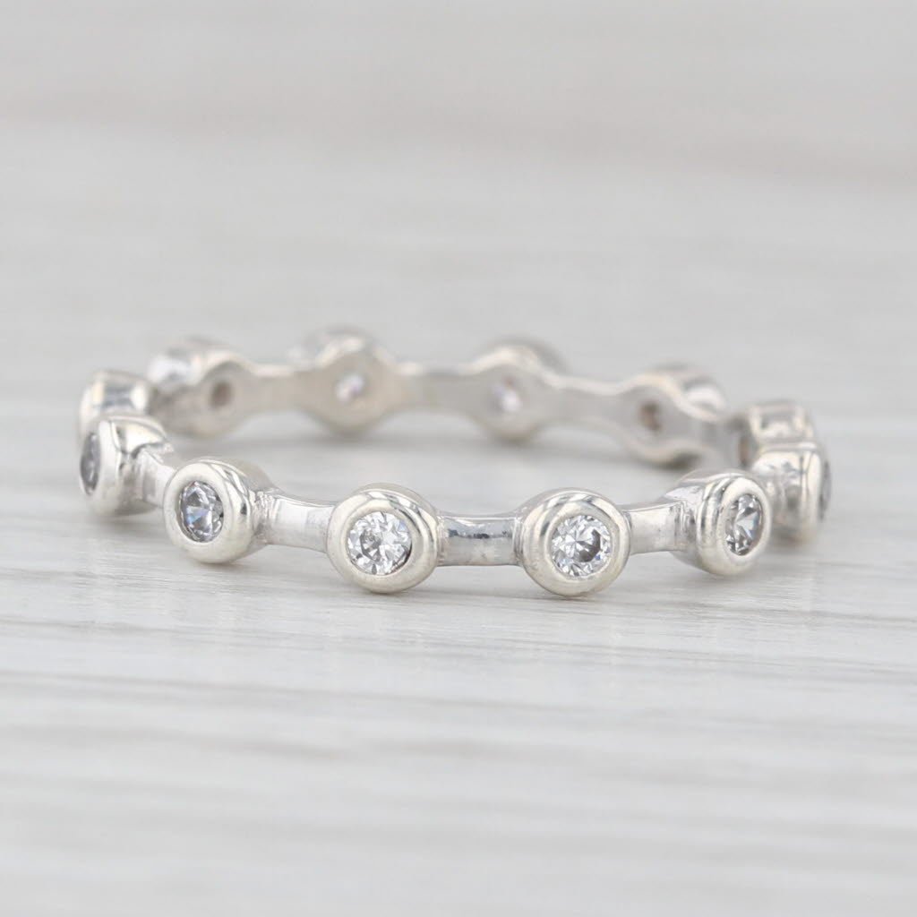 Light Gray Silpada 0.48ctw Cubic Zirconia Eternity Band Sterling Silver Stackable Sz 8 Ring