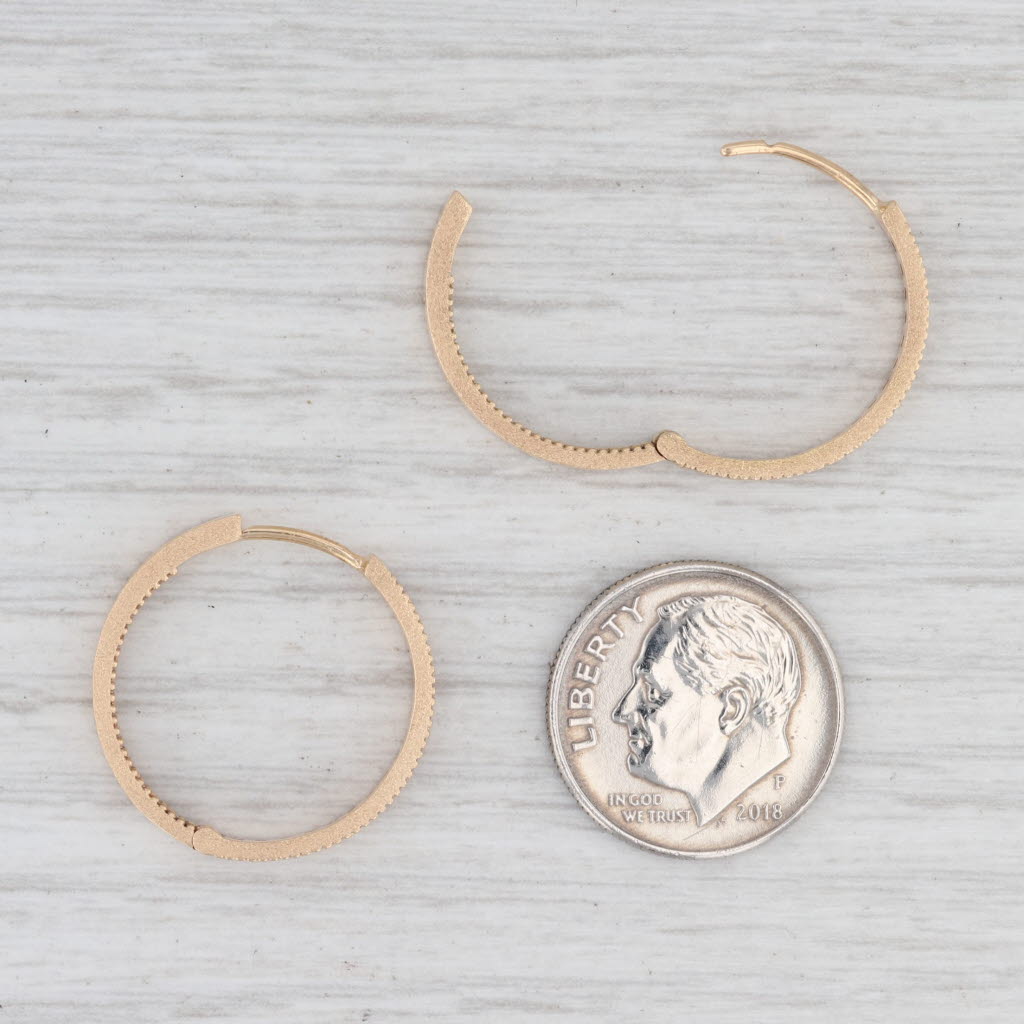New 0.70ctw Nina Wynn Gemma Diamond Inside Out Hoop Earrings 18k Yellow Gold