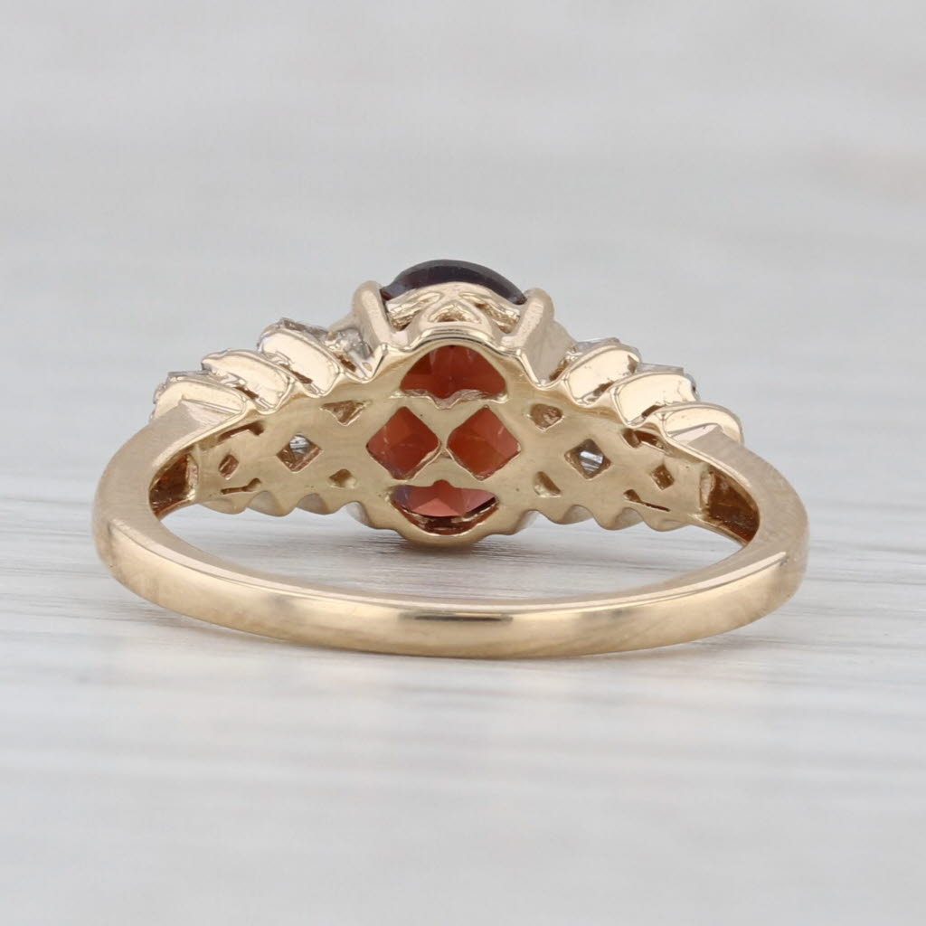 Light Gray 1.90ctw Brown Zircon Diamond Ring 14k Yellow Gold Size 6