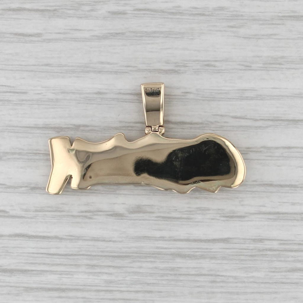 1.18ctw Diamond Queen Statement Pendant 10k Yellow Gold