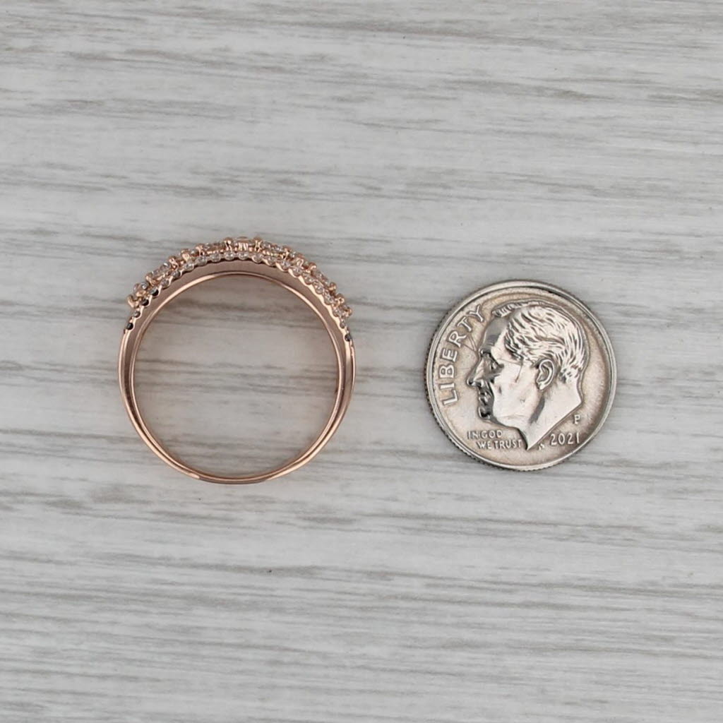 1.26ctw Diamond Ring 18k Rose Gold Size 8.5 Anniversary Band
