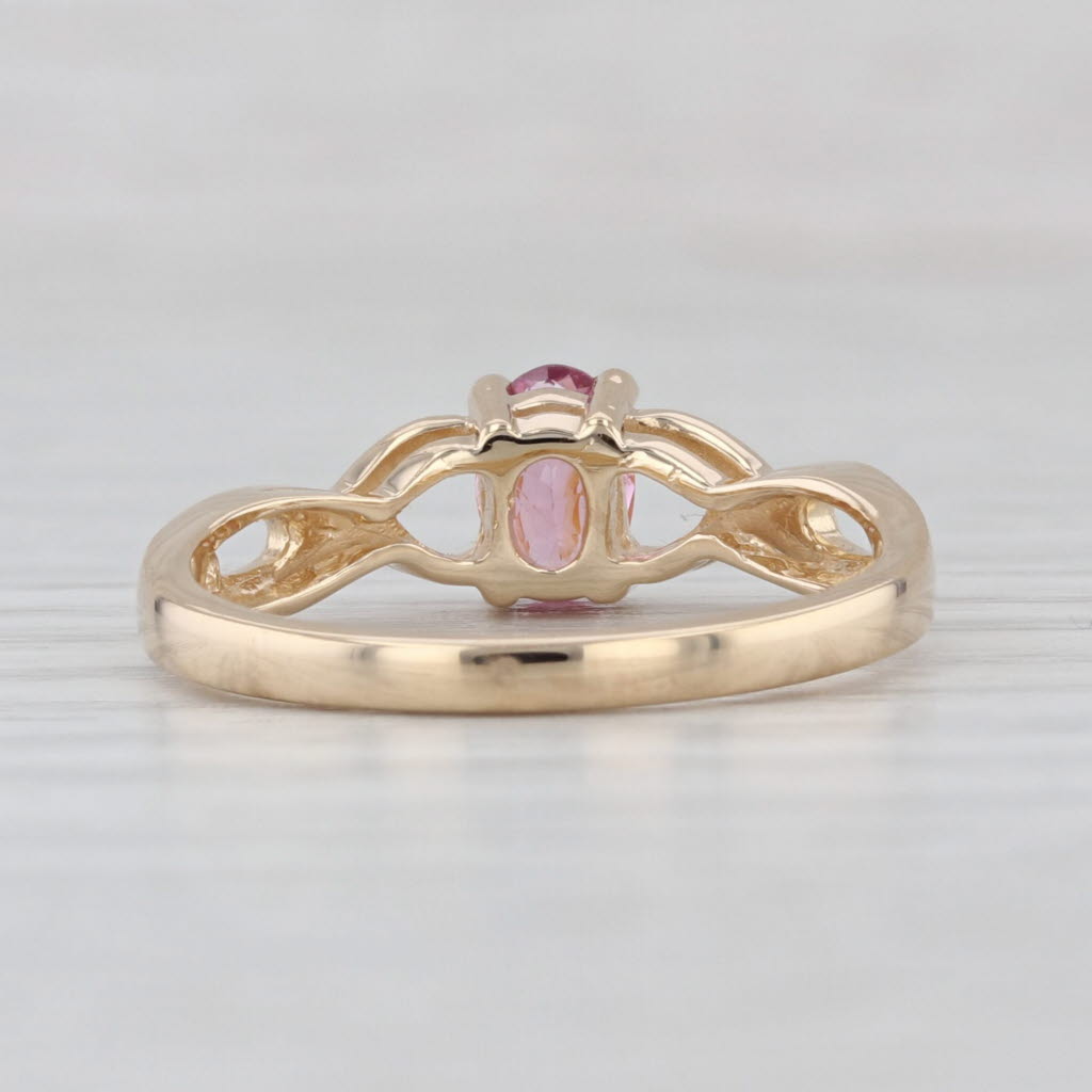 0.60ct Oval Pink Spinel Solitaire Ring 14k Yellow Gold Size 6.75