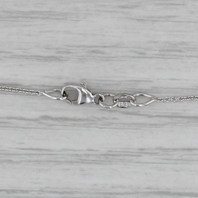 Cable Chain Necklace 14k White Gold 18" 0.6mm