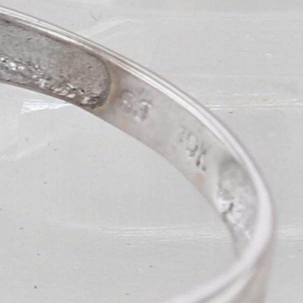 0.97ctw Diamond Knot Ring 10k White Gold Size 8.25