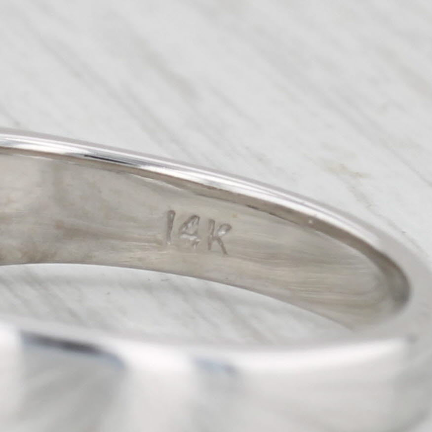 Light Gray 0.40ctw Diamond Men's Wedding Band 14k White Gold Size 10-10.25 Ring AS IS