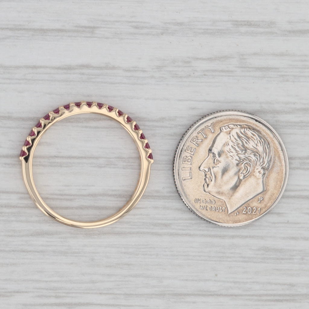 Gray 0.50ctw Garnet Stackable Band 14k Yellow Gold Size 6 Wedding Ring