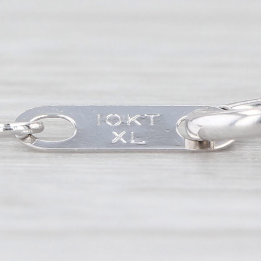 Diamond Figure-8 Infinity Knot Pendant Necklace 10k White Gold 18" Rope Chain