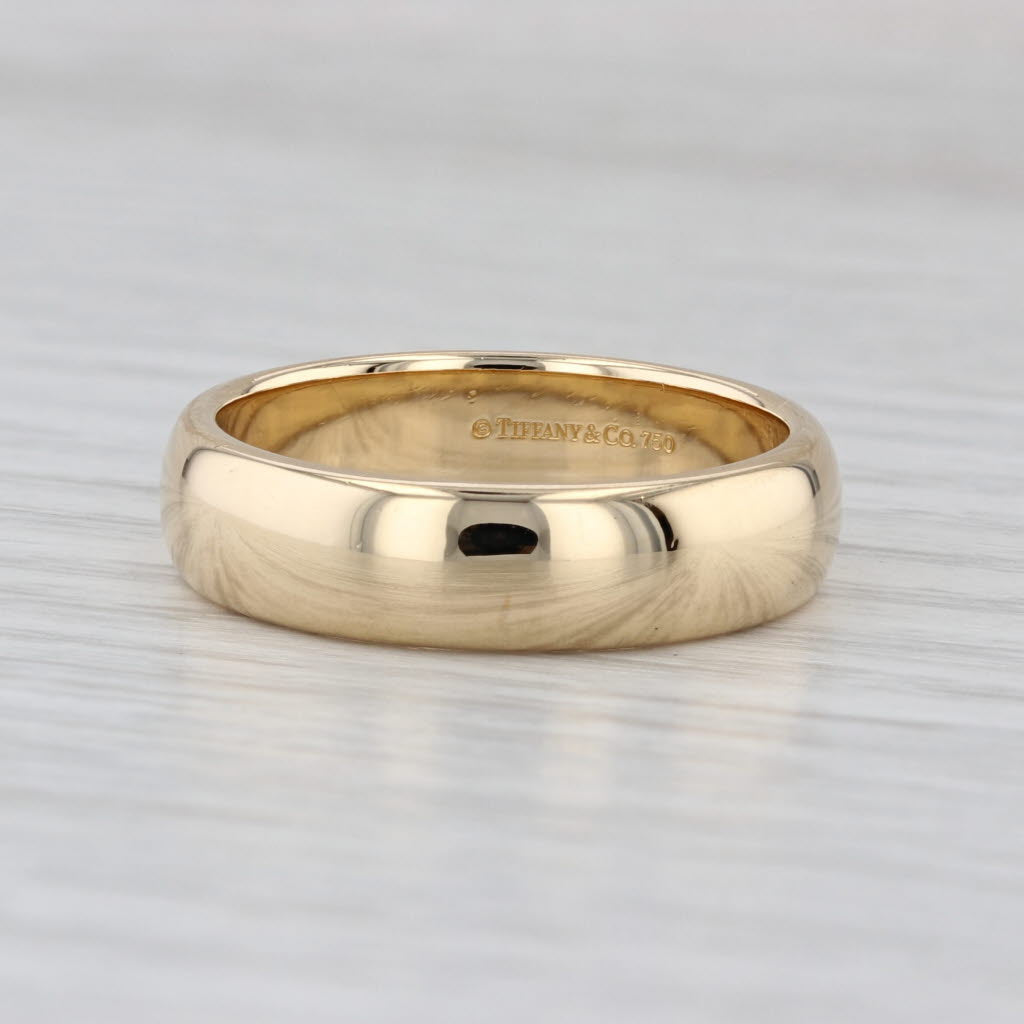 Tiffany & Co Forever 6mm Wedding Band 18k Yellow Gold Size 10.5 Men's Ring