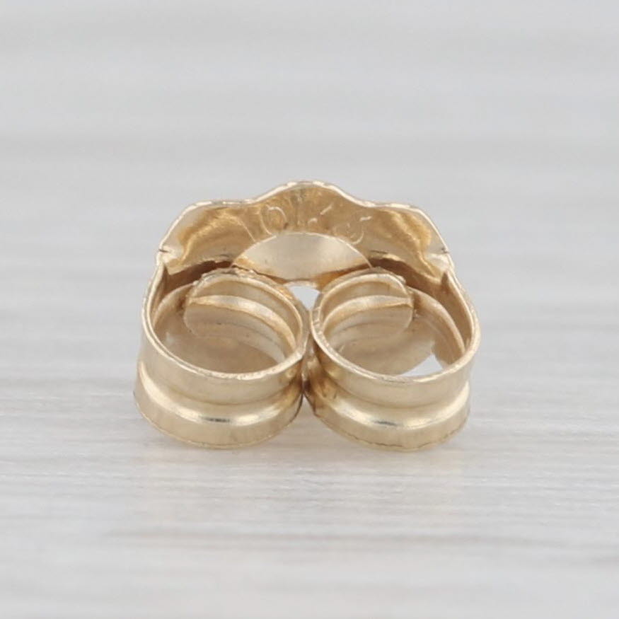 Light Gray Cultured Pearl Diamond Stud Earrings 10k Yellow Gold