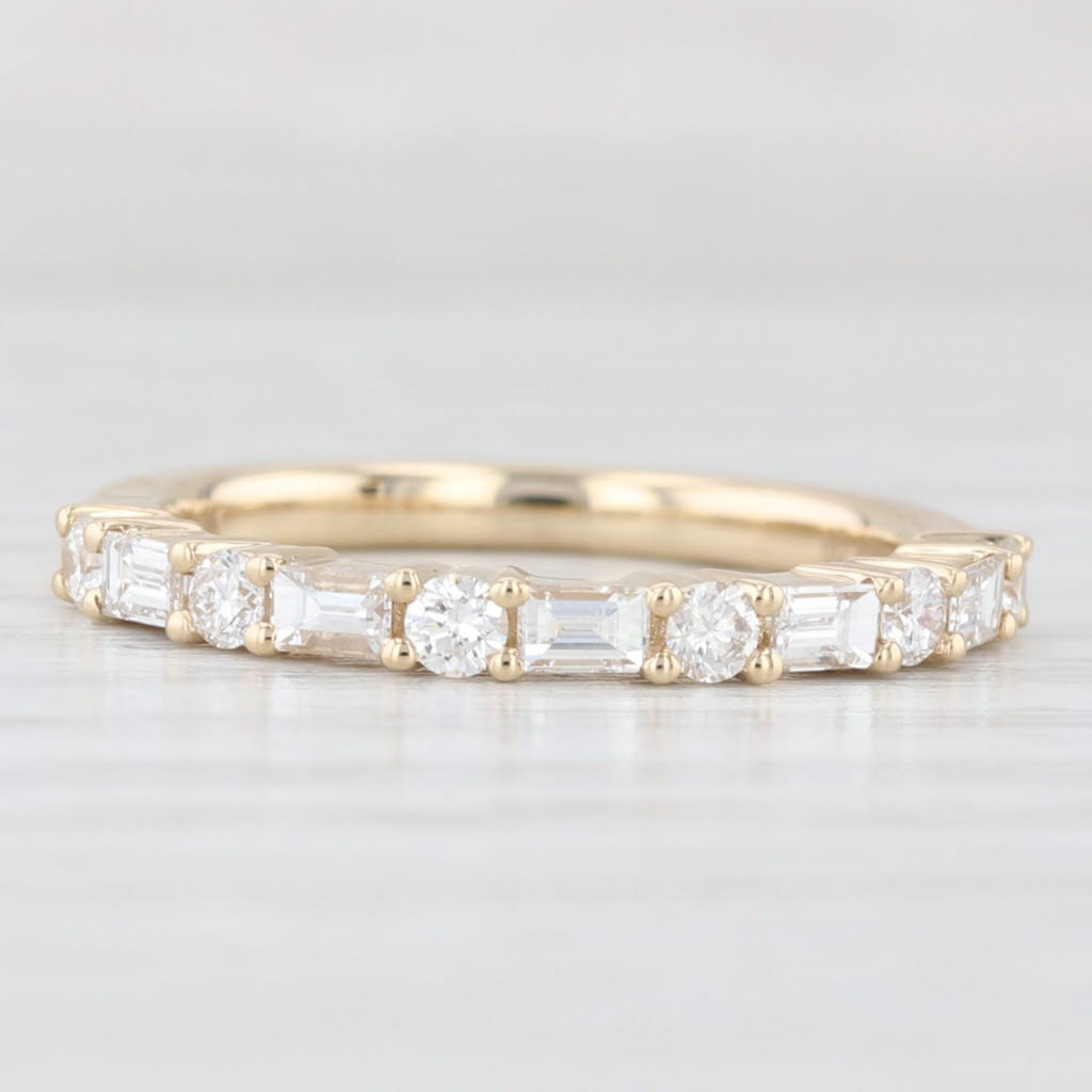Light Gray New 0.63ctw Diamond Wedding Band 14k Yellow Gold Stackable Anniversary Ring 6.5