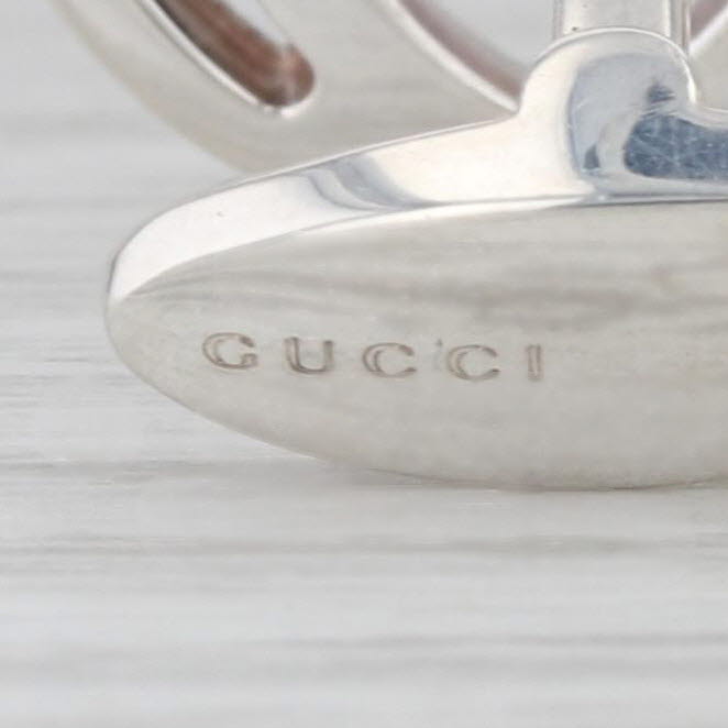Gucci Letter Initial G Cuff Links Sterling Silver Men's suit Accessories