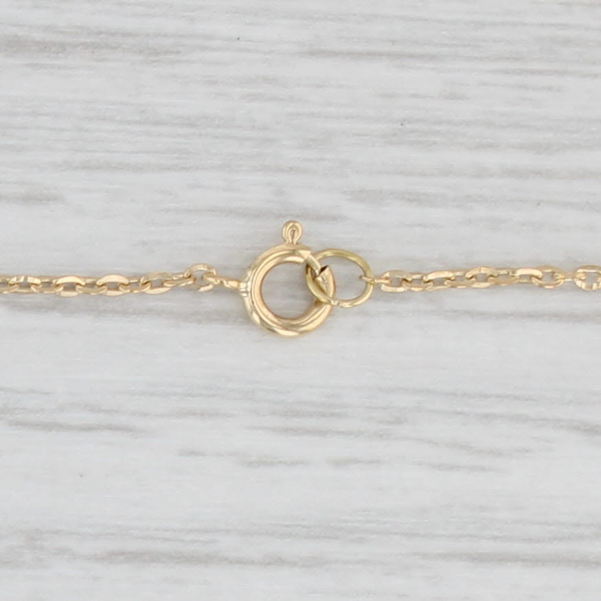 Light Gray 0.95ctw Cubic Zirconia Pendant Necklace 18k White Yellow Gold 16" Cable Chain