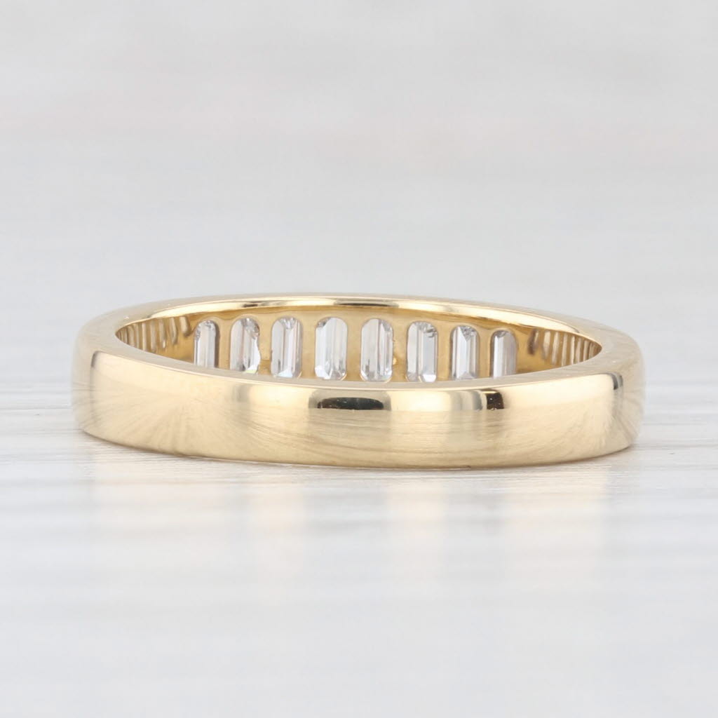 Light Gray 0.50ctw Diamond Wedding Band 18k Yellow Gold Size 6.25 Ring