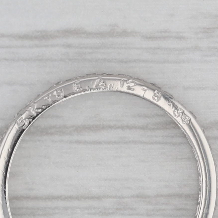 Gray Art Deco 0.50ctw Diamond Eternity Band 700 Platinum Size 5.5 Wedding Ring