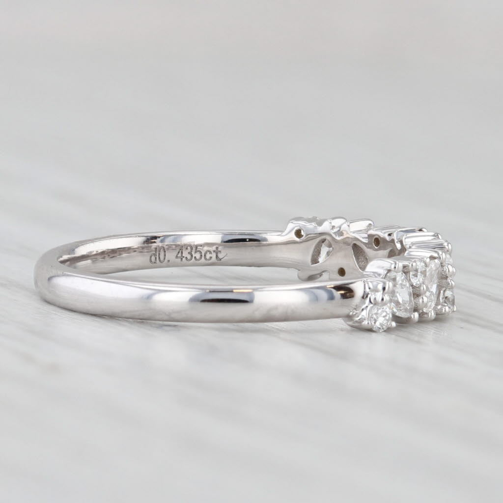 Light Gray New 0.43ctw Diamond Wedding Band 14k White Gold Stackable Anniversary Ring S 6.5