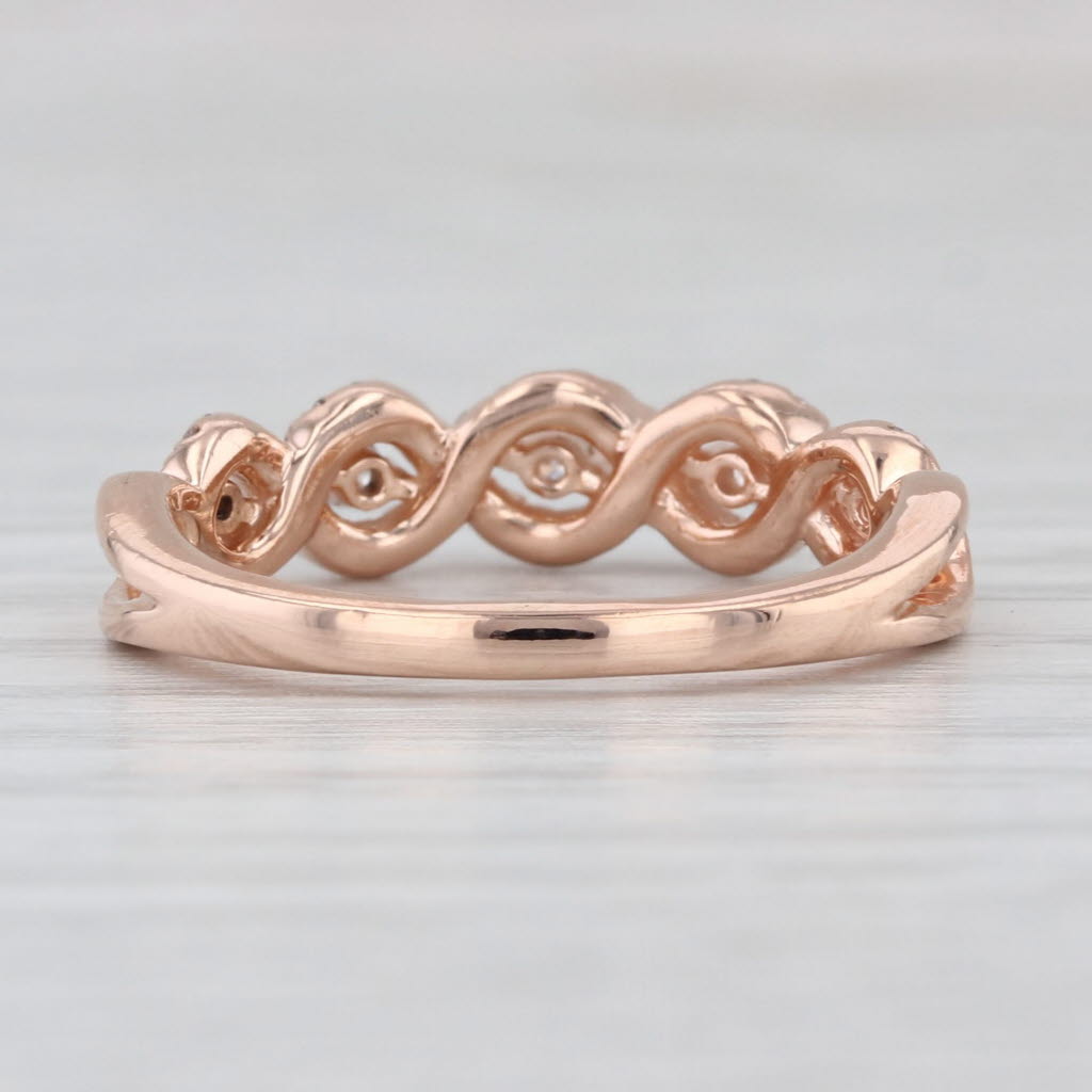0.33ctw Diamond Stackable Ring 14k Rose Gold Size 6 Wedding Band