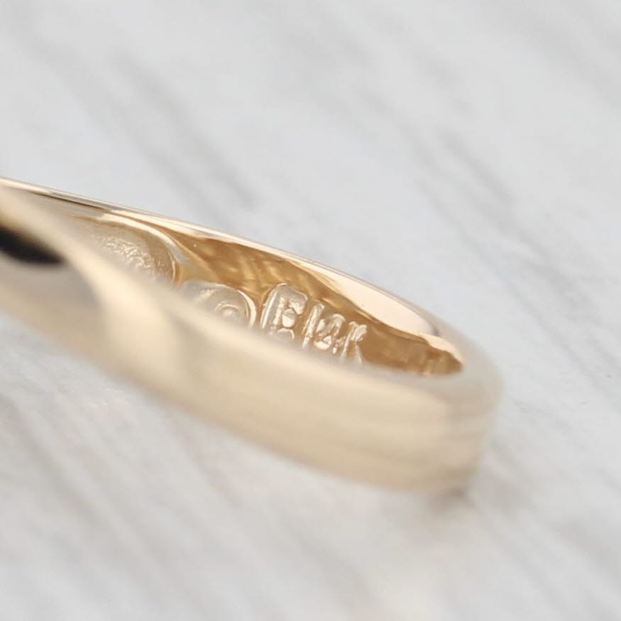 Light Gray Diamond Knot Ring 14k Yellow Gold Size 6