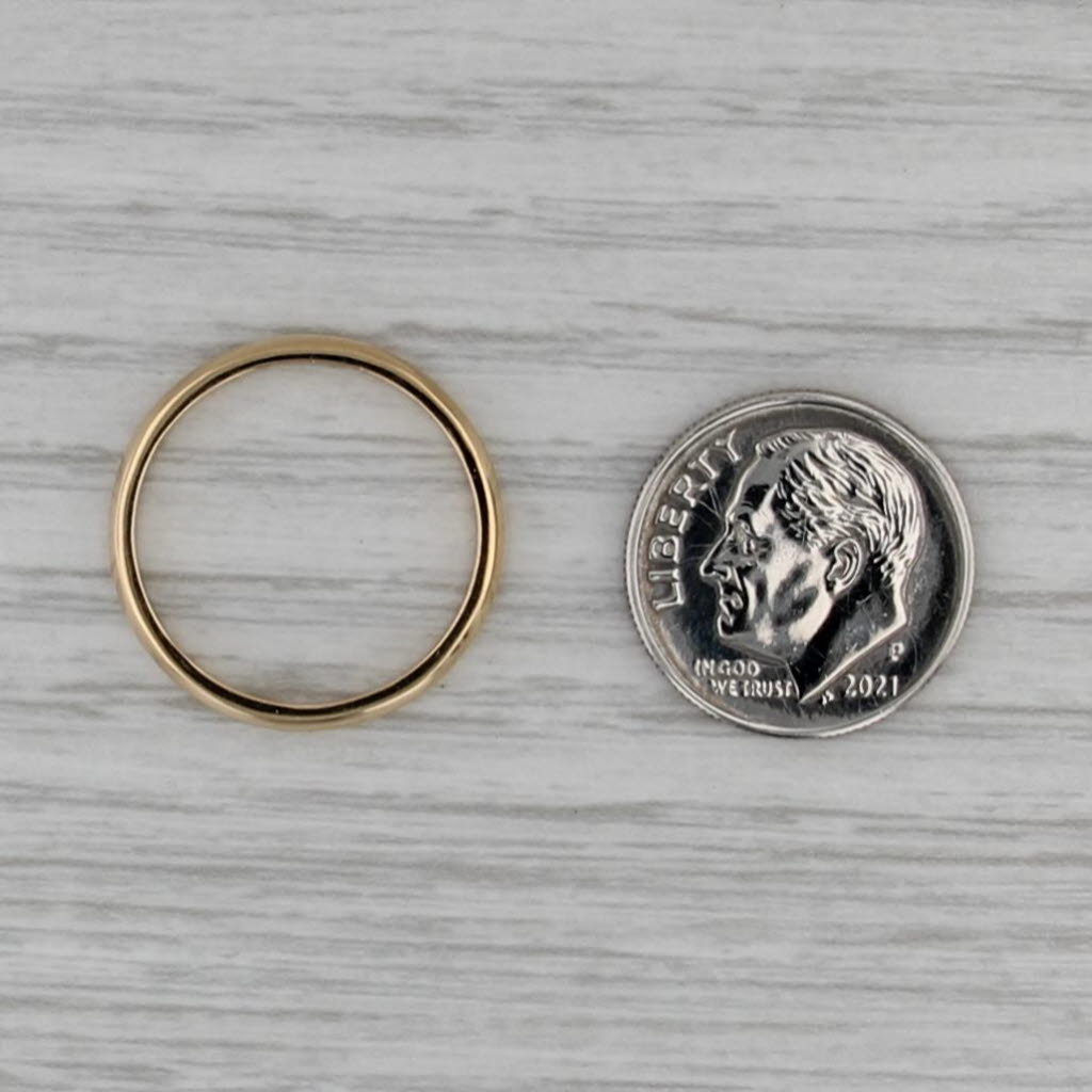 Vintage 18k Yellow Gold Classic Beveled Wedding Band Size 7 Ring 1.8mm