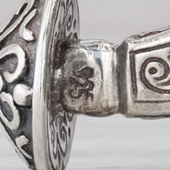 Ornate Openwork Cross Cufflinks Sterling Silver 18k Yellow Gold Konstantino